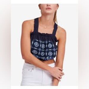 Free People Love Life Bubble Crop Top